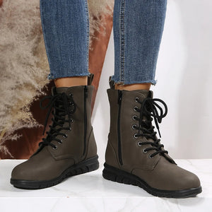 BELVURA™ - Bottes en Cuir à Lacets